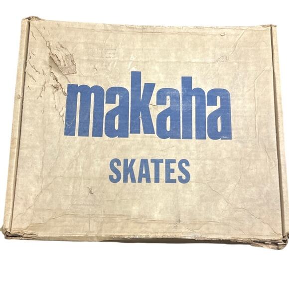 Vintage Makana Roller Skates M10 W11 Yellow with Blue Stripe - Picture 3 of 9